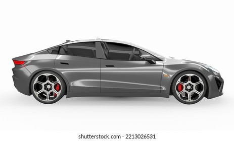 3d Rendered Fictional Car Illustration Of A Generic Sedan