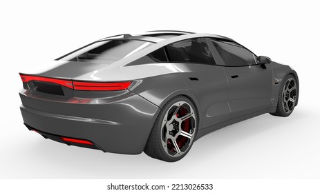 3d Rendered Fictional Car Illustration Of A Generic Sedan