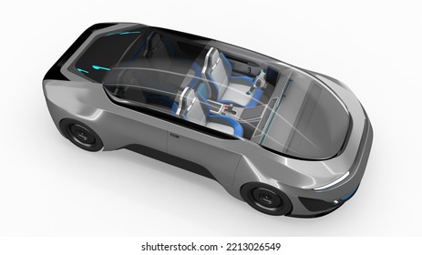 3d Rendered Fictional Car Illustration Of A Generic Sedan