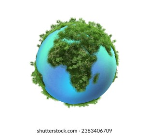 3D Rendered globe map with forest. Green Earth concept for Green Day, Earth Day. Sustainability, Green Energy  - Powered by Shutterstock