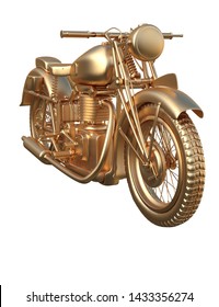 golden motor bike