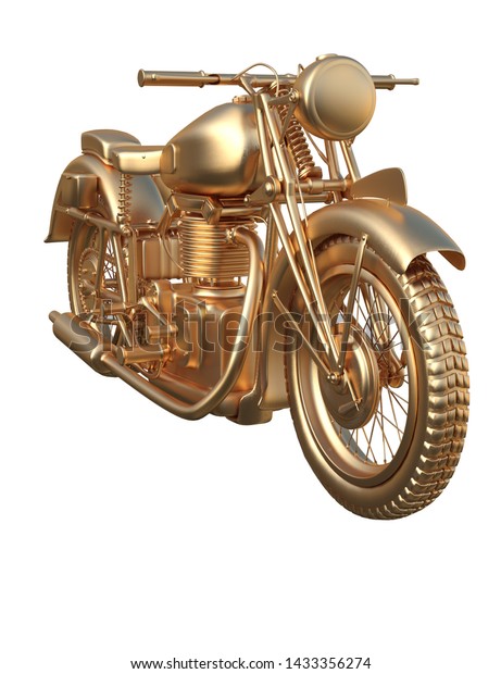 golden motor bike