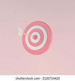 3D Rendered Icon Of Target Or Bulls Eye