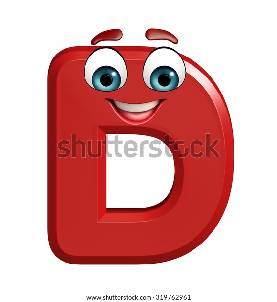 3d Rendered Illustration Alphabet D Cartoon Stock Illustration ...