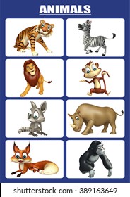 Wild Animals Chart Images Stock Photos Vectors Shutterstock