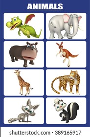 3d Rendered Illustration Animal Chart Stock Illustration 389165917 ...