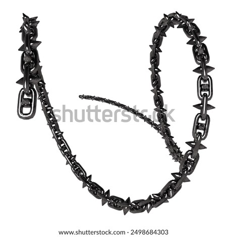 3D rendered illustration of a dynamic chain isolated on a white background