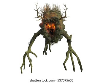 3D Rendered Illustration Of Fantasy Ent On White Background Isloted