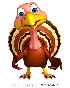 3d Rendered Illustration Turkey Cartoon Character Stock Illustration ...