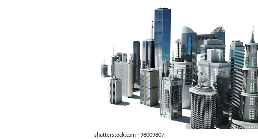 3d Rendered Illustration Of A Futuristic City