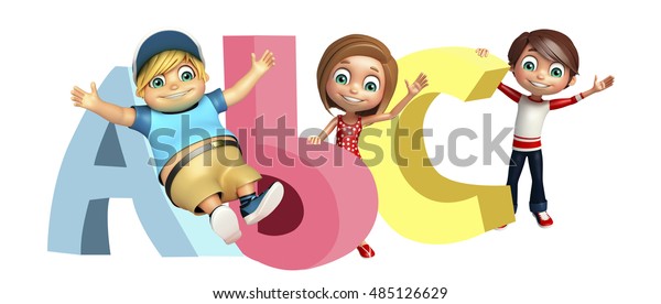 3d Rendered Illustration Kid Girl Kid Stock Illustration 485126629 ...