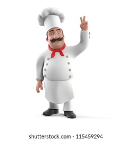 3d Rendered Illustration Of A Kitchen Chef