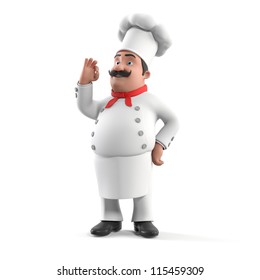 3d Rendered Illustration Of A Kitchen Chef