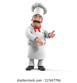 3d Rendered Illustration Of A Kitchen Chef