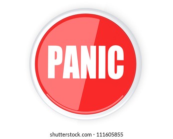 3D rendered Illustration. A panic button.