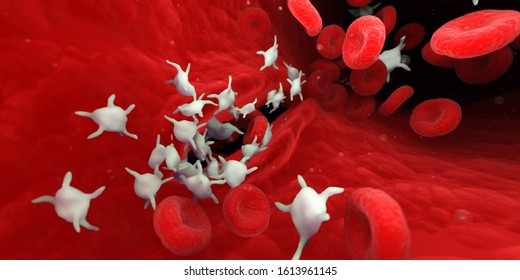 3d rendered illustration of platelets 