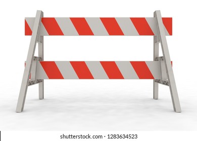 3d Rendered Illustration Red And White  Barricade