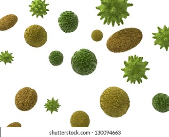 3d Rendered Illustration Of Some Pollen