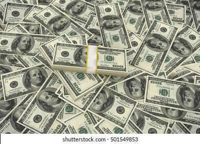 3d Rendered Illustration Stack Dollar Bills Stock Illustration ...