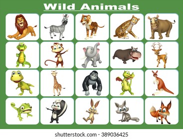 Wild Animals Chart Images Stock Photos Vectors Shutterstock