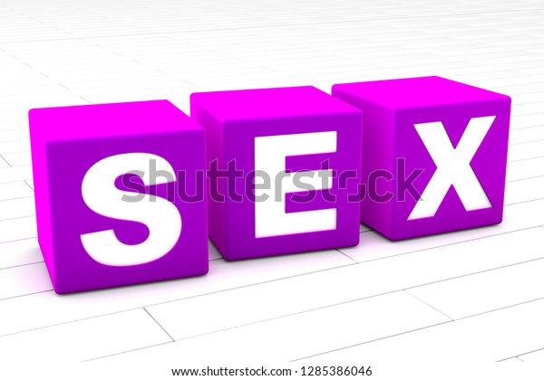 3d Rendered Illustration Word Sex Stock Illustration 1285386046 6931