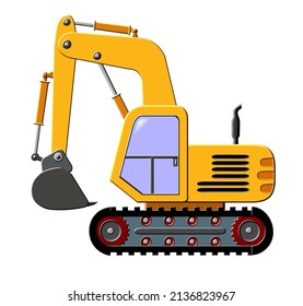 13,279 Yellow tracked excavator Images, Stock Photos & Vectors ...