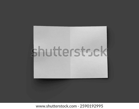 3d rendered image of a A4 bented sheet of a paper isolated on a dark background 
