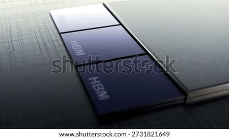 3d rendered image of high bandwidth memory or HBM.