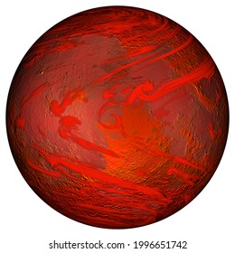 3D rendered image of planet Venus.