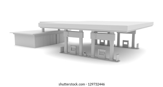 3d Rendered Image Of Project For Petrol Station