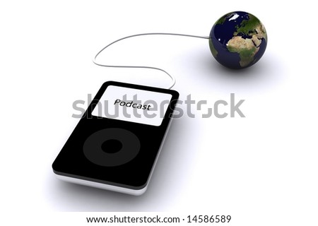 3d Rendered image representing a Podcast