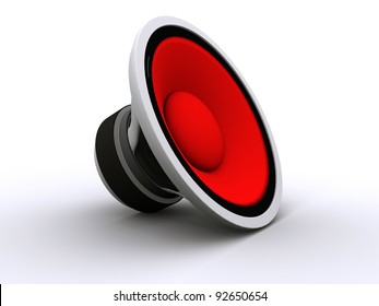 3D rendered Isolated Speaker