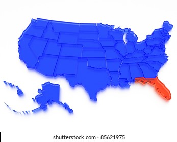 1,522 Florida Map 3d Images, Stock Photos & Vectors | Shutterstock