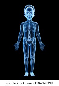 3d rendered medically accurate illustration of a childs skeleton