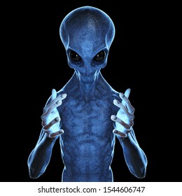 3d rendered medically accurate illustration of a grey alien 