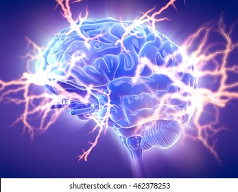3d rendered medically accurate illustration of a glowing brain
