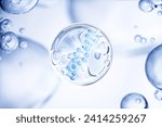 3D rendered microscopic particle essence structure