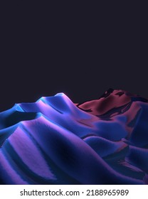 3d rendered neon sand dunes landscape 