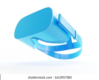 3d Rendered Object Illustration Of An Abstract Blue Vr Headset