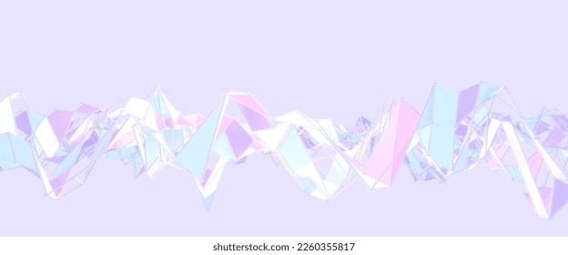 3d rendered pastel glossy plexus 
