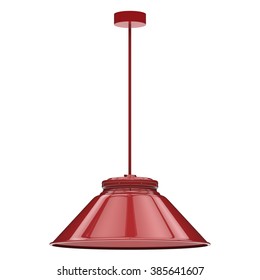 3d Rendered Red Lamp Isolated On White