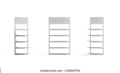 3D Rendered Shelf Strip Metal Gondola For Supermarkets And Stores