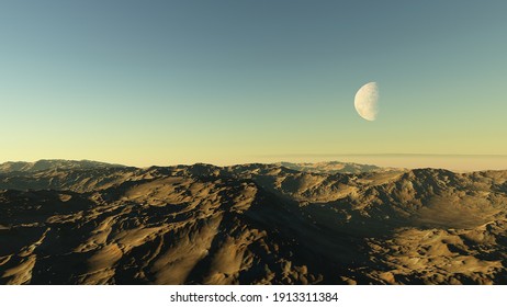 3d rendered Space Art: Alien Planet - A Fantasy Landscape