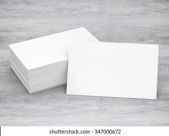 3d Rendered Stack Of Blank Name Cards