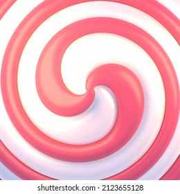 3d Rendered Sweet Lollipop Swirl Pattern.