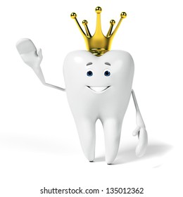 3d Rendered Toon Character - Funny Tooth