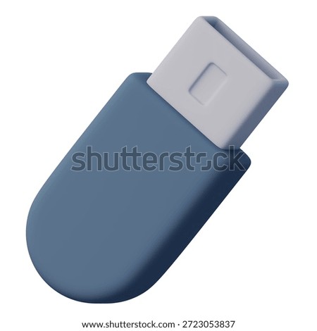 3d rendered usb flash drive memory stick icon digital storage and backup media
