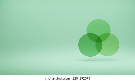 3d Rendered 3d Rendered Ven Diagram Template, Social Media Post With Circle Shape Infographic. Template, Social Media Post With Circle Shape Infographic.