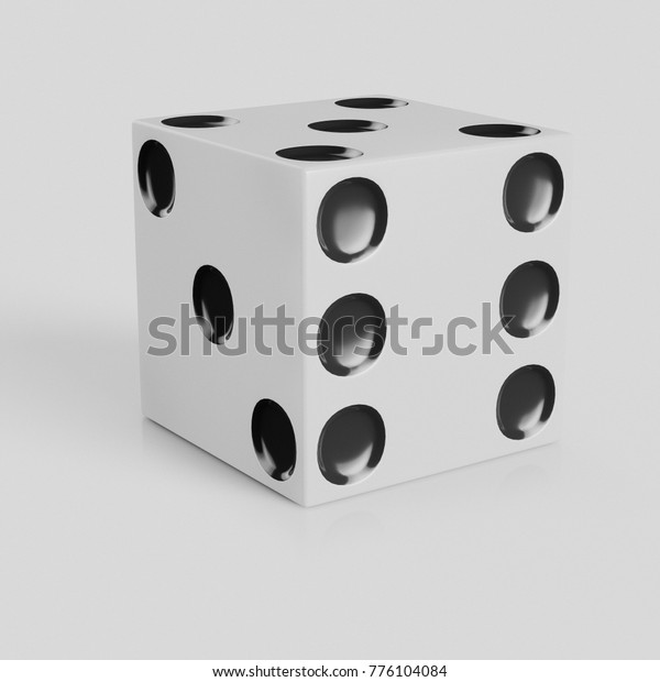 3d Rendered White Dice On Seamless のイラスト素材