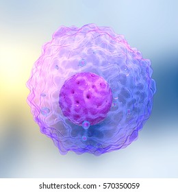 3D render,illustration.Lymphocytes or leukocytes in the human immune system consisting of B and T cells which form antibodies for immunity and natural killer cells which fight viruses